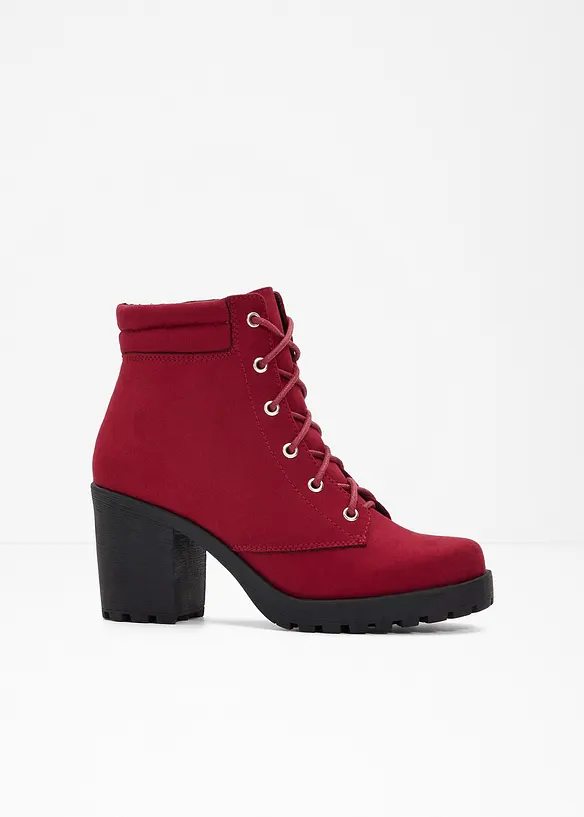 Bottines à lacets et talon carré, bonprix