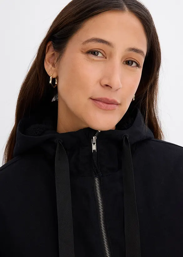 Parka d’hiver rembourrée à capuche doublée sherpa, bonprix