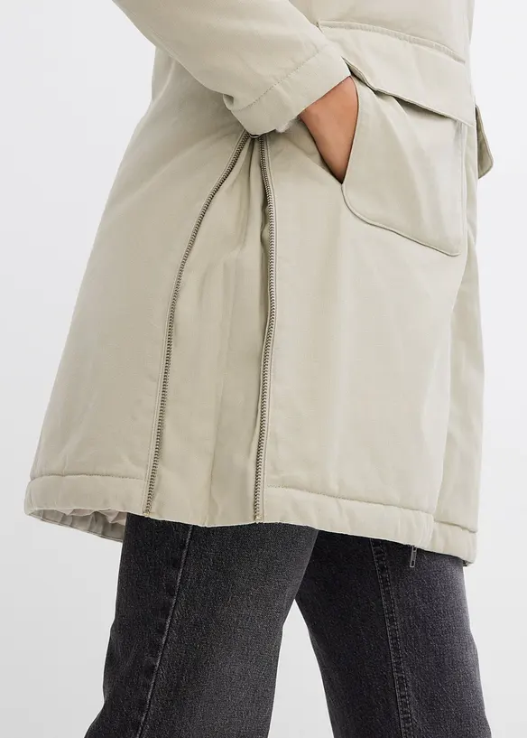 Parka d’hiver rembourrée à capuche doublée sherpa, bonprix