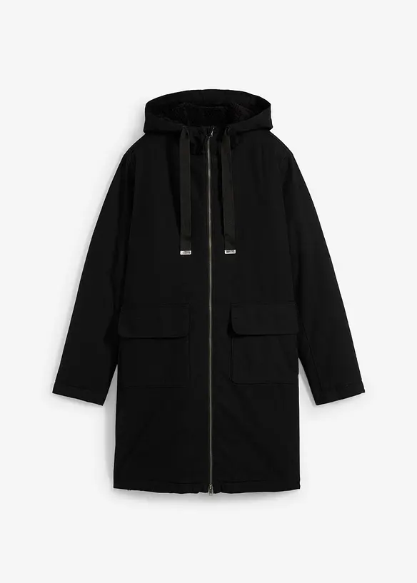 Parka d’hiver rembourrée à capuche doublée sherpa, bonprix