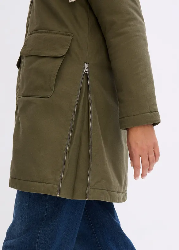 Parka d&rsquo;hiver rembourr&eacute;e &agrave; capuche doubl&eacute;e sherpa, bonprix