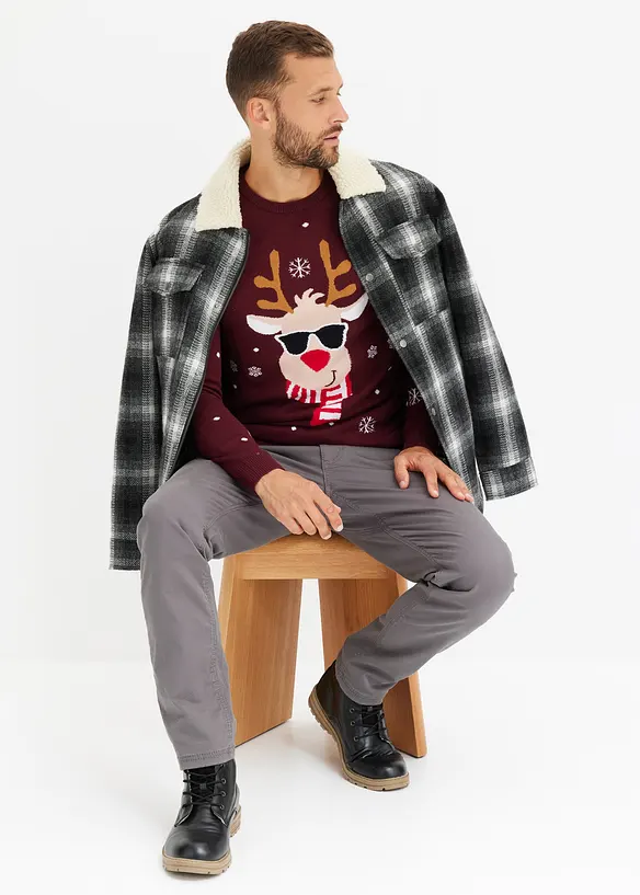 Pull de Noël en fine maille, bonprix