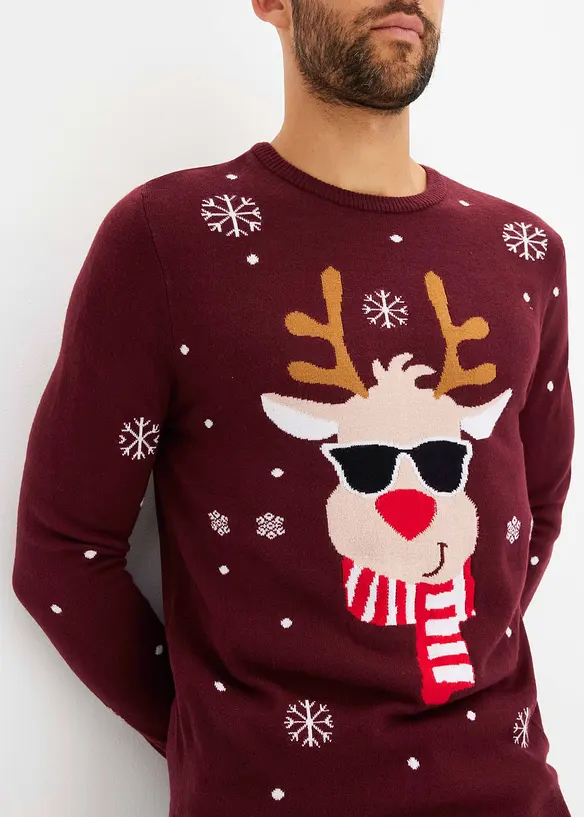 Pull de Noël en fine maille, bonprix