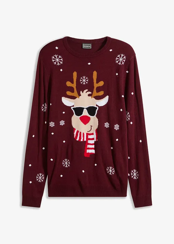 Pull de Noël en fine maille, bonprix