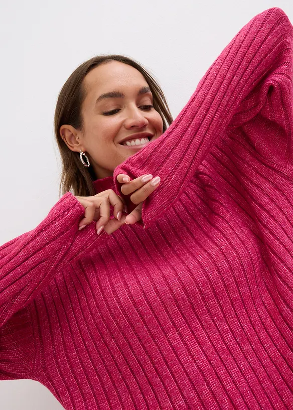 Robe en grosses mailles c&ocirc;tel&eacute;es, bonprix