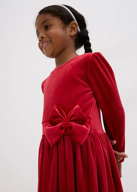 Robe évasée en velours, bonprix