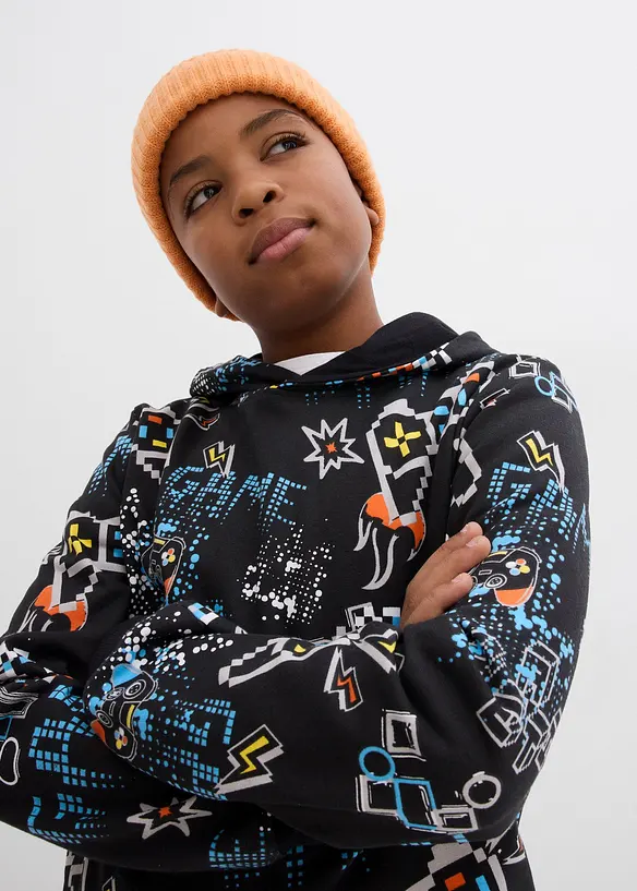 Sweat à capuche 100% coton, bonprix