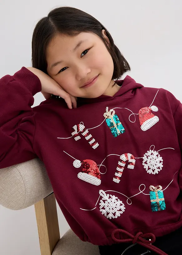 Sweat à capuche 100% coton, bonprix