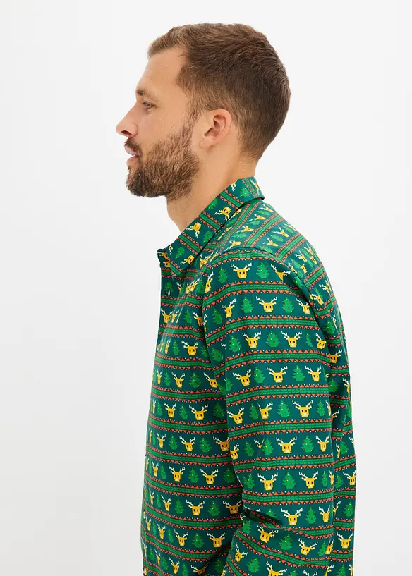 Chemise manches longues avec motif de Noël, bonprix