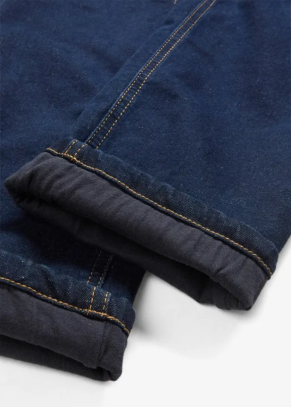 Jean regular à doublure jersey thermique, droit, bonprix