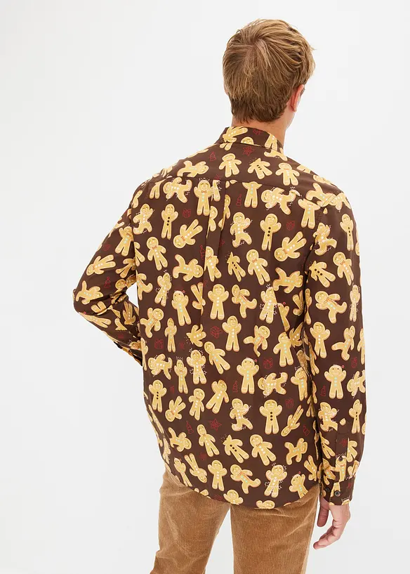 Chemise de Noël à manches longues 100 % coton, bonprix