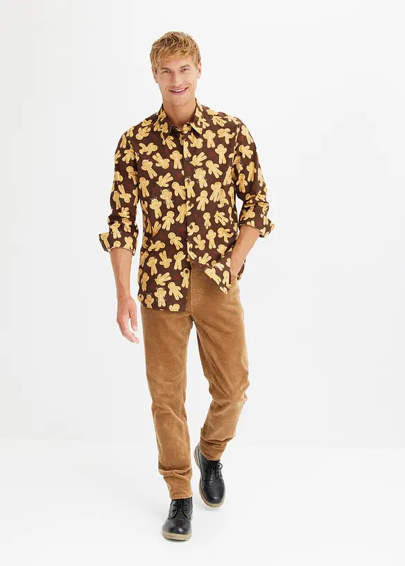 Chemise de Noël à manches longues 100 % coton, bonprix