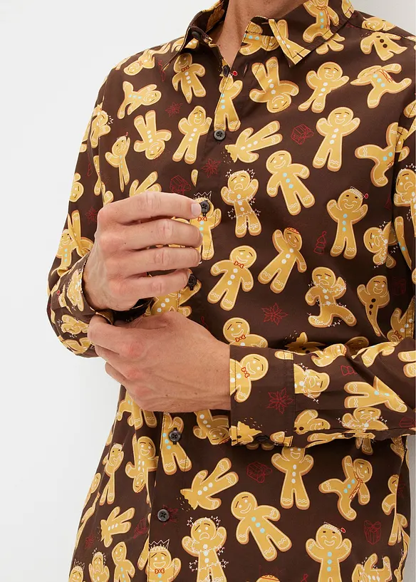 Chemise de Noël à manches longues 100 % coton, bonprix