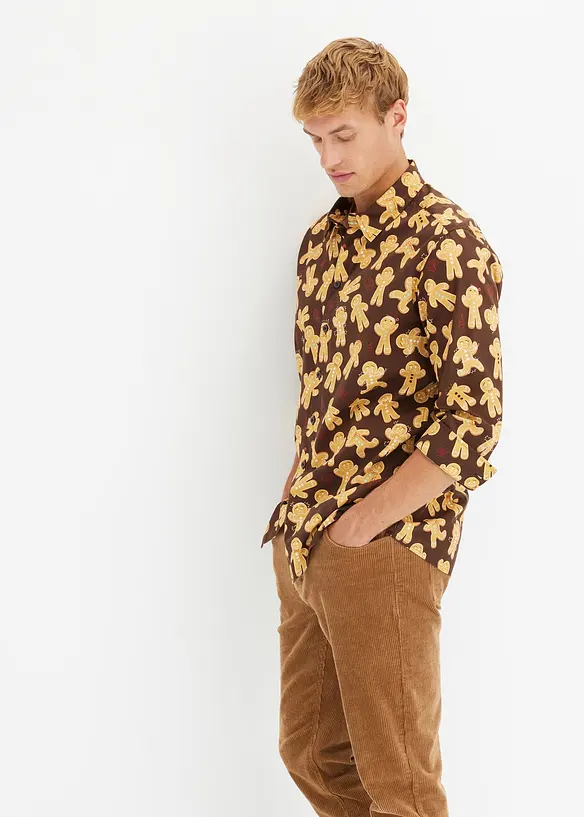 Chemise de Noël à manches longues 100 % coton, bonprix