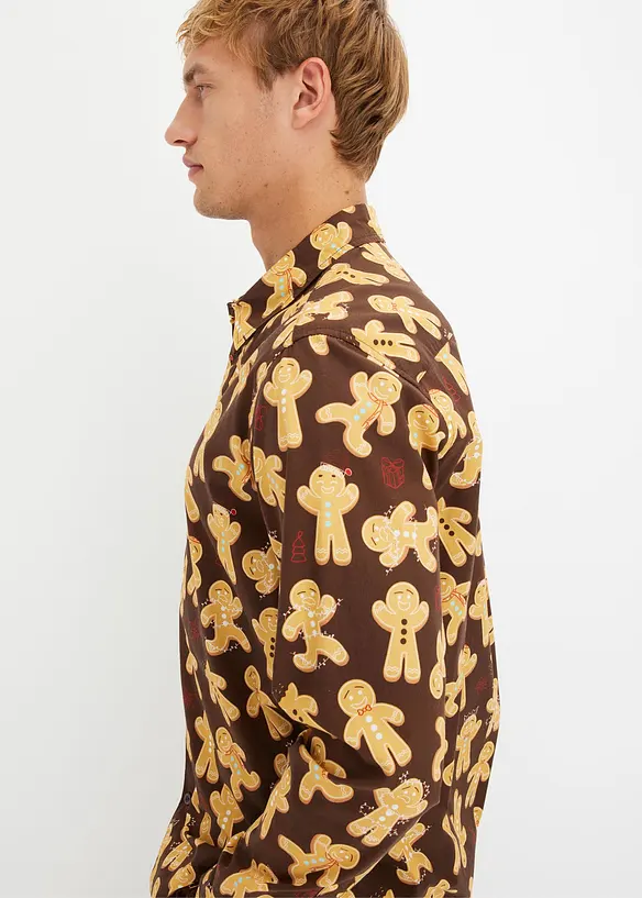 Chemise de Noël à manches longues 100 % coton, bonprix