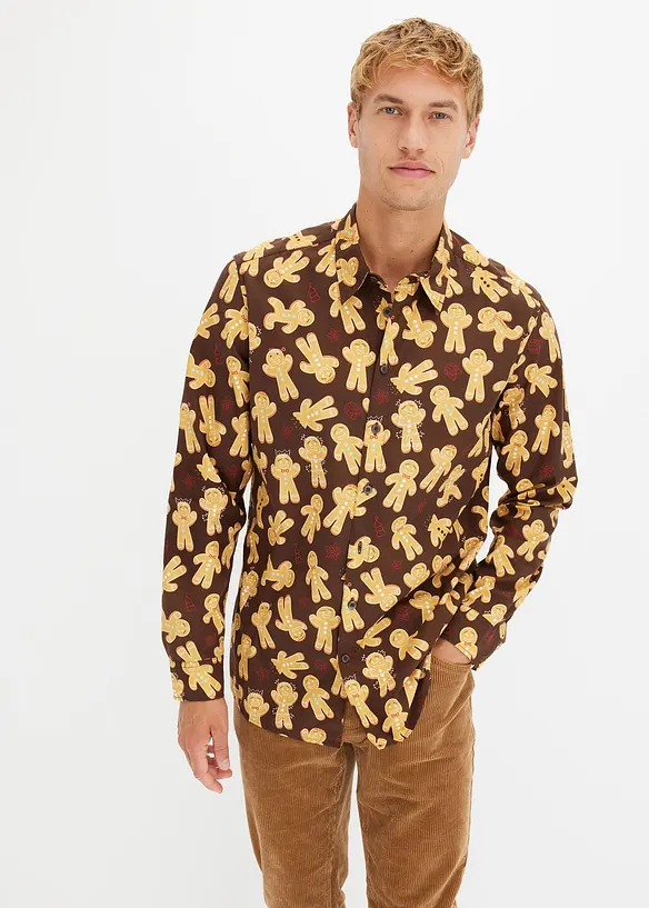 Chemise de Noël à manches longues 100 % coton, bonprix