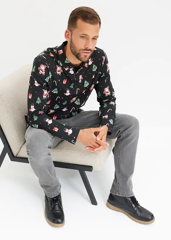 Polo de Noël en coton, bonprix