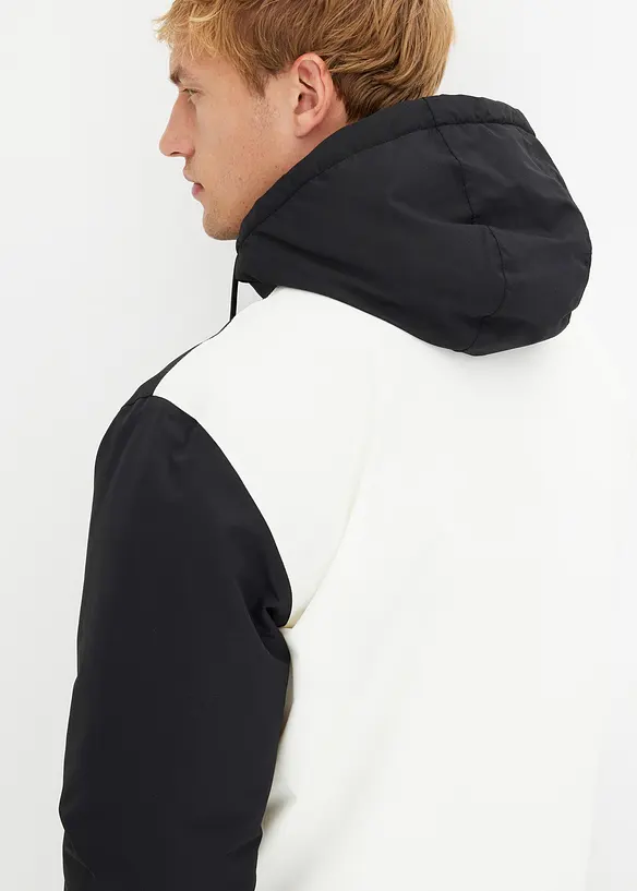 Veste d’hiver tricolore à capuche, bonprix