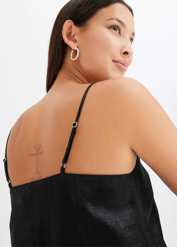 Top &agrave; effet brillant, bonprix