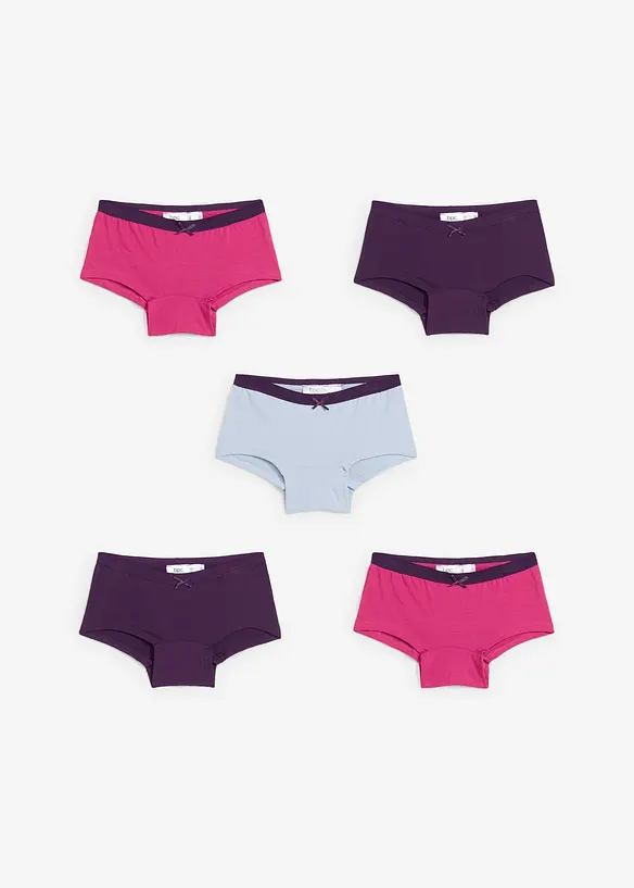 Lot de 5 shorties en coton extensible, bonprix