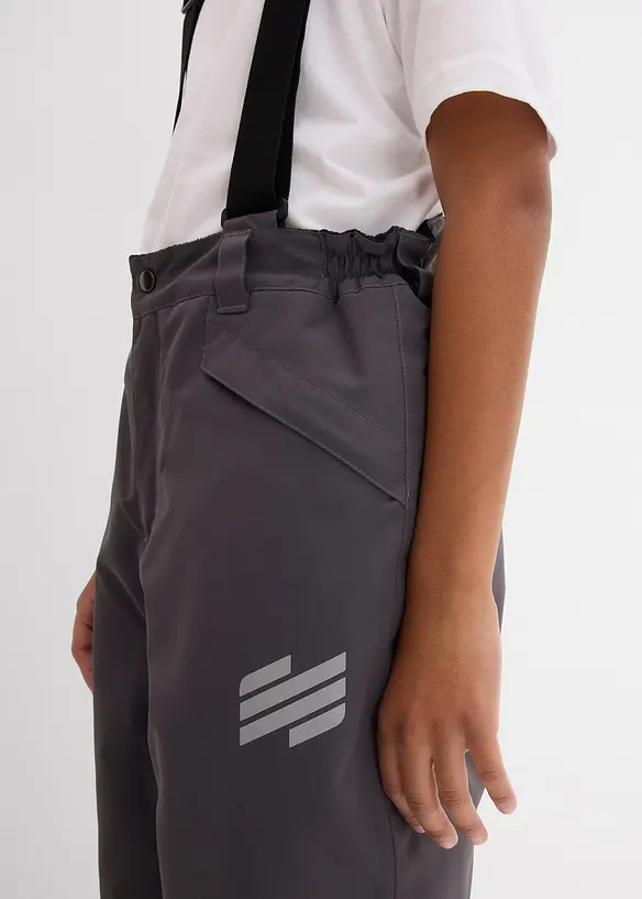 Pantalon de ski imperméable à bretelles et doublure chaude, bonprix
