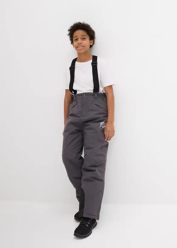 Pantalon de ski imperméable à bretelles et doublure chaude, bonprix