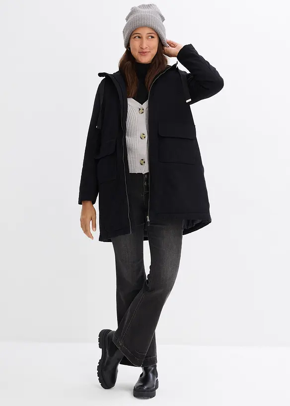 Parka d’hiver rembourrée à capuche doublée sherpa, bonprix