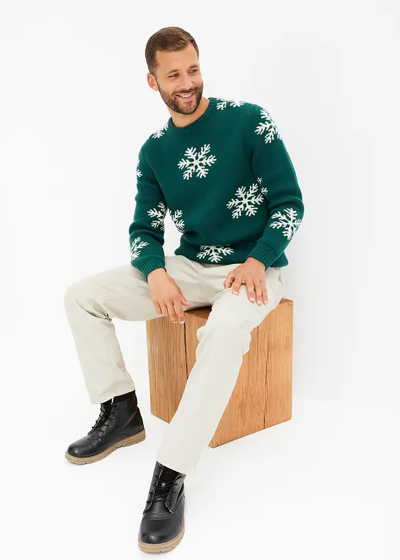 Pull de Noël avec du coton recyclé, bonprix