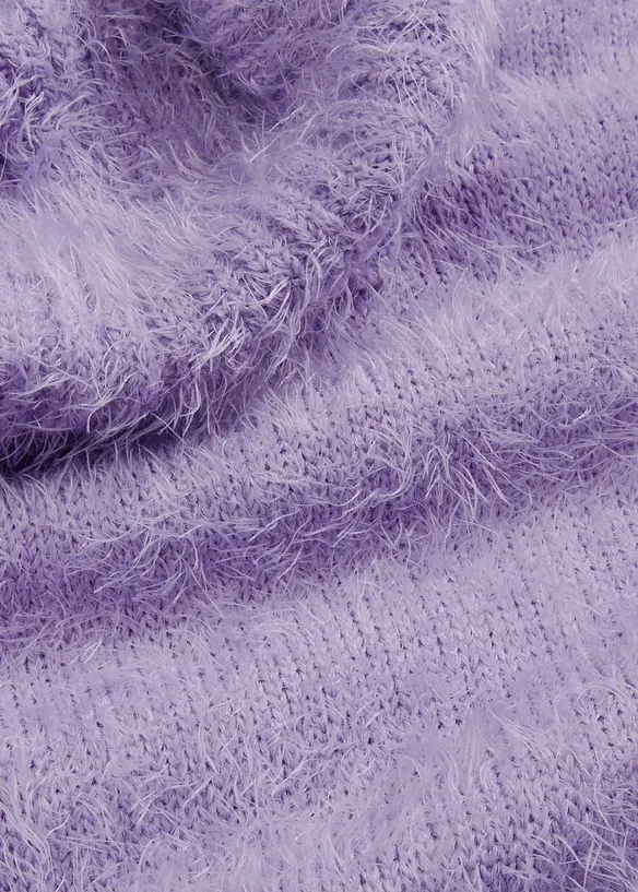 Pull col roulé en maille poilue, bonprix