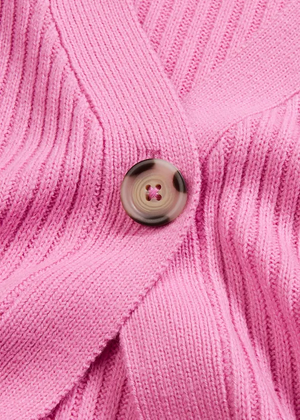 Gilet en maille c&ocirc;tel&eacute;e, bonprix