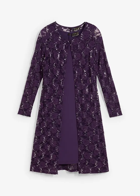 Robe &agrave; dentelle (ens. 2 pces), bonprix