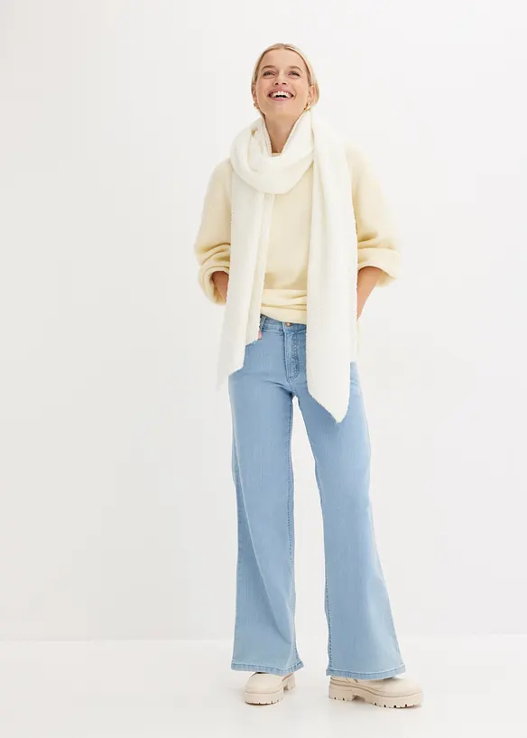 Jean large taille mi-haute, extensible, bonprix