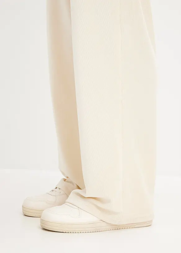 Pantalon velours côtelé à taille élastiquée, bonprix