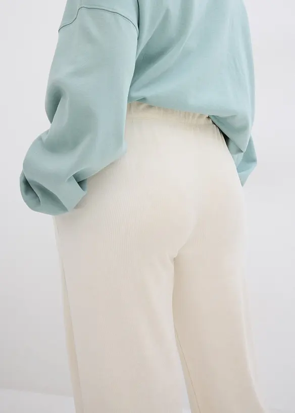 Pantalon velours côtelé à taille élastiquée, bonprix