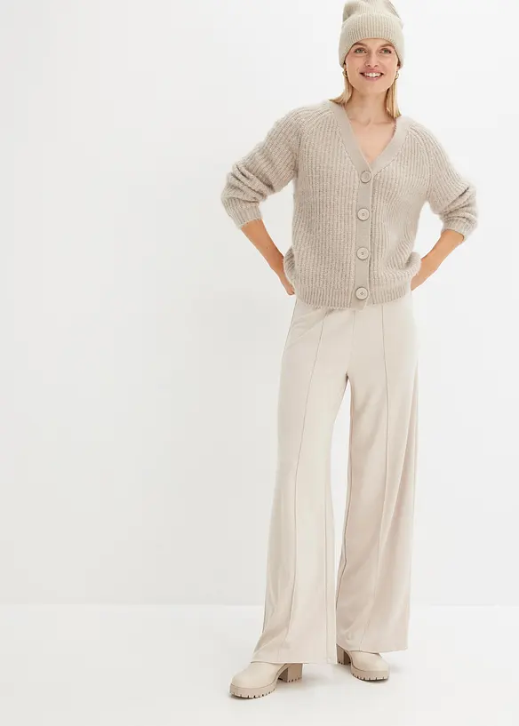 Gilet en grosse maille côtelée, bonprix