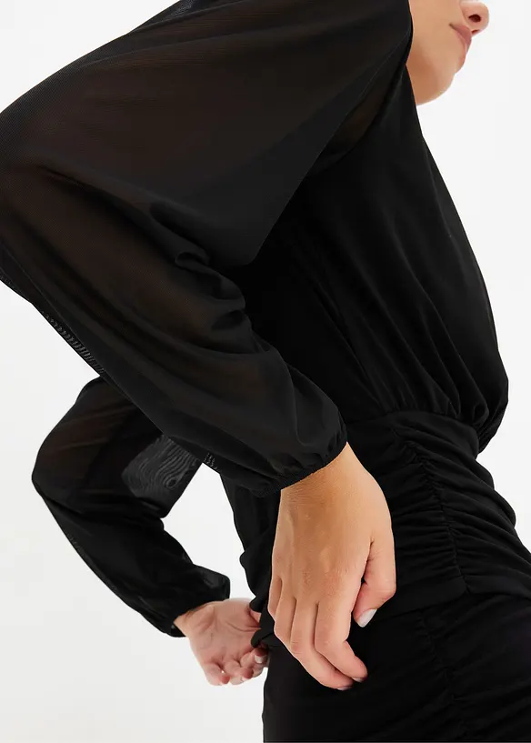 T-shirt manches longues avec mesh, bonprix