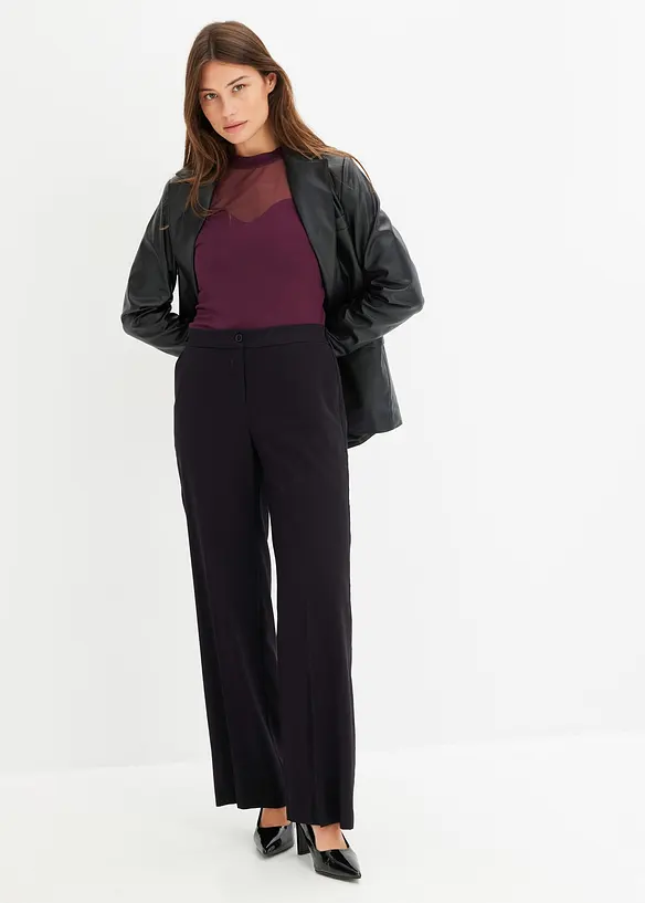 T-shirt manches longues avec mesh, bonprix