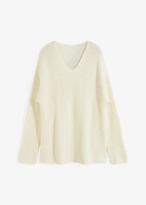 Pull oversize en laine m&eacute;lang&eacute;e, bonprix