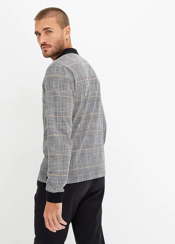 Polo manches longues en maille piquée 100% coton, bonprix