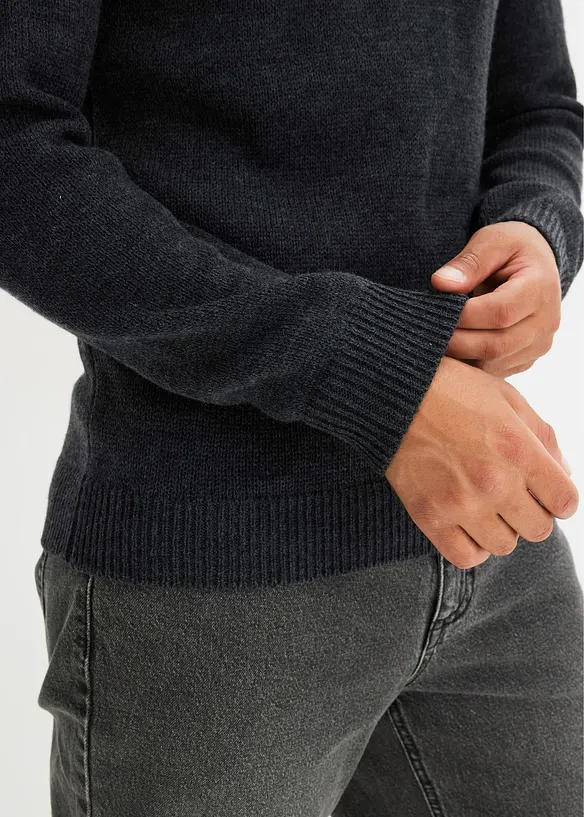 Pull à col rond facile d’entretien, style color-block, bonprix