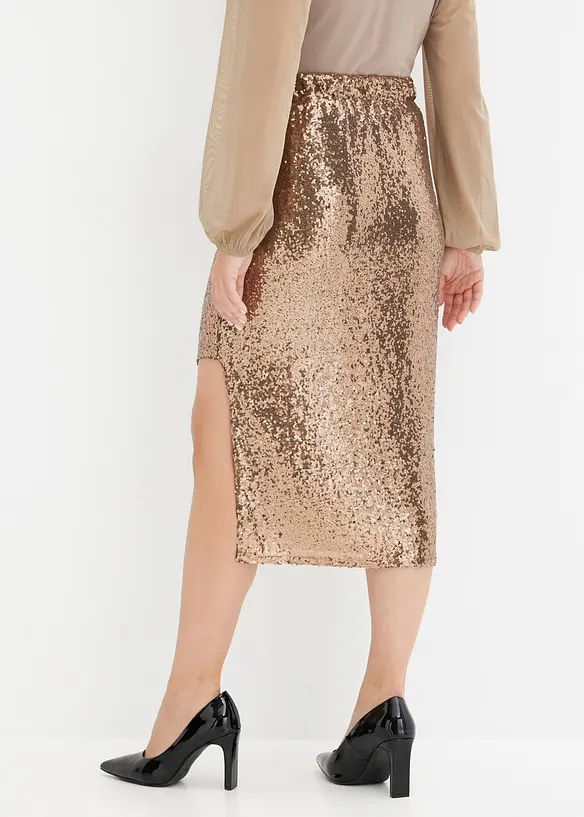 Jupe &agrave; sequins, bonprix