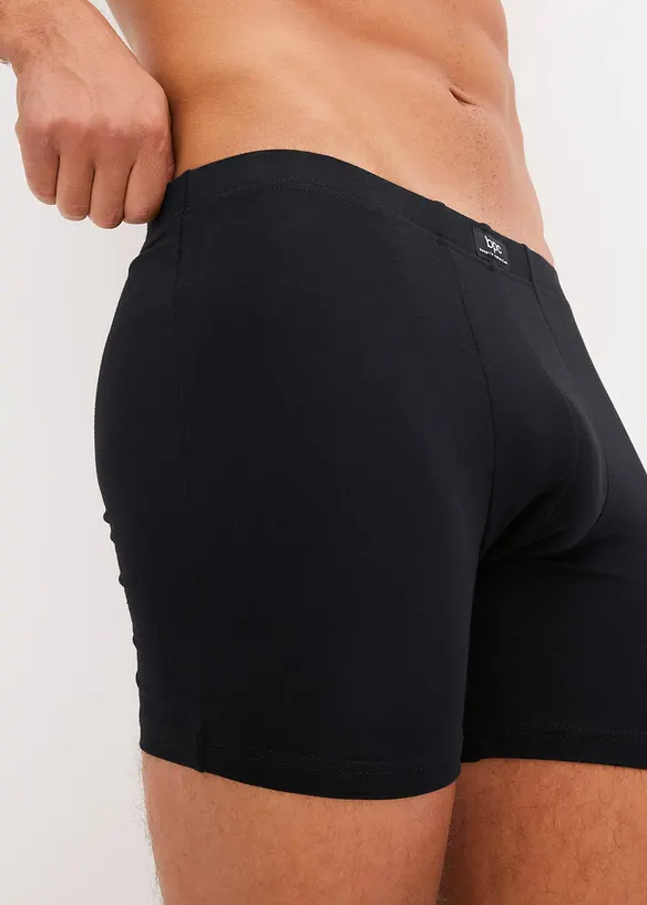 Lot de 5 boxers midi coton, bonprix