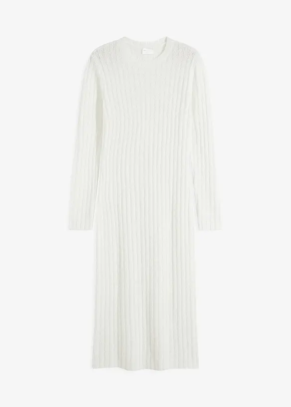 Robe en maille côtelée, bonprix