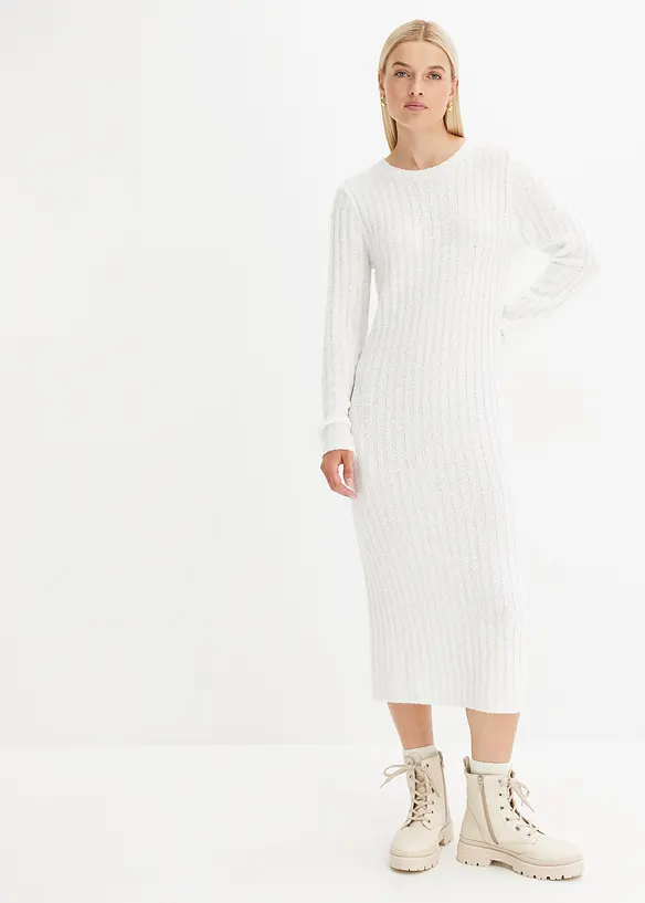 Robe en maille côtelée, bonprix