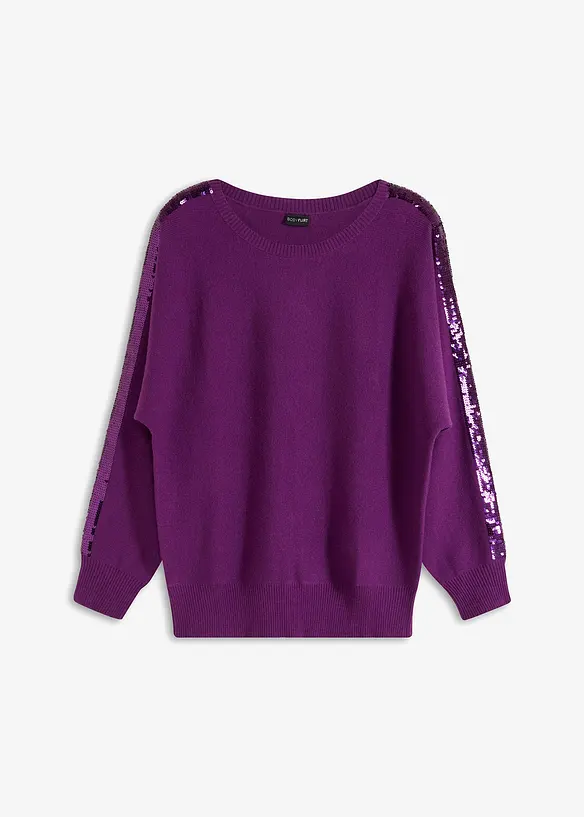 Pull en fine maille à sequins, bonprix