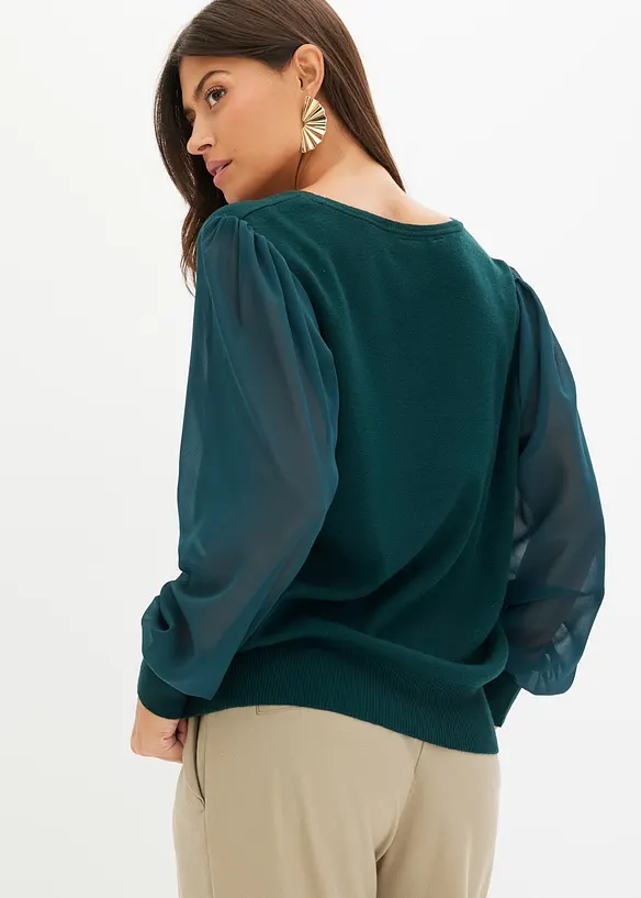 Pull doux en fine maille de viscose majoritaire, bonprix