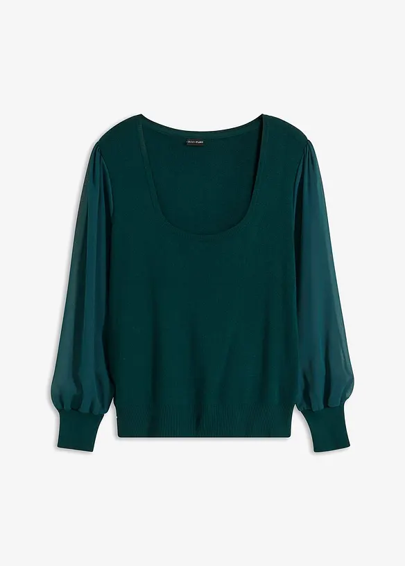 Pull doux en fine maille de viscose majoritaire, bonprix