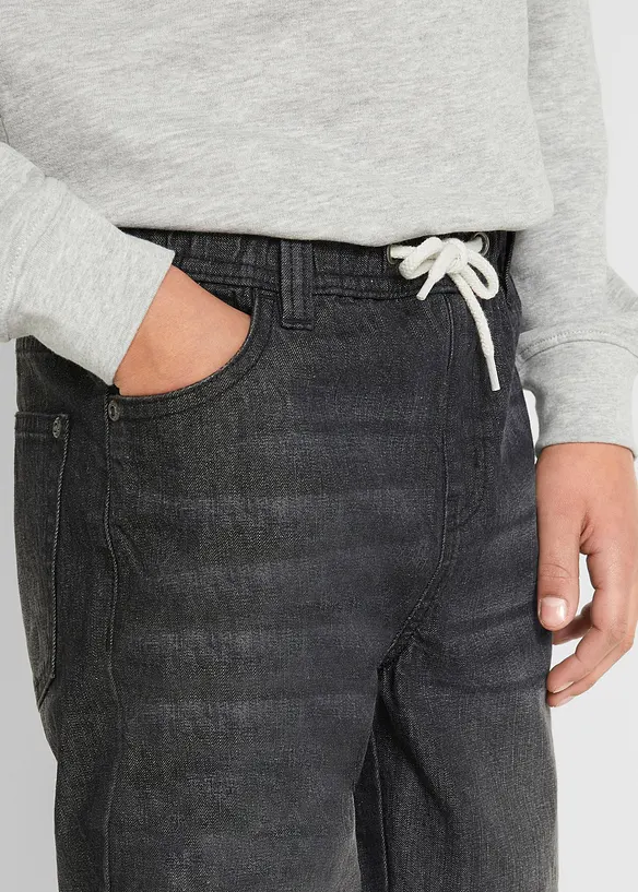 Lot de 2 pantalons regular à taille élastiquée, bonprix