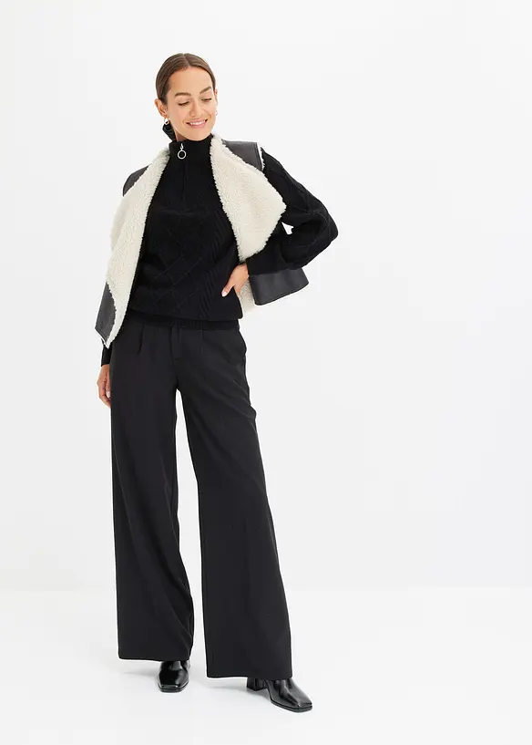 Pull camionneur en maille torsadée, bonprix