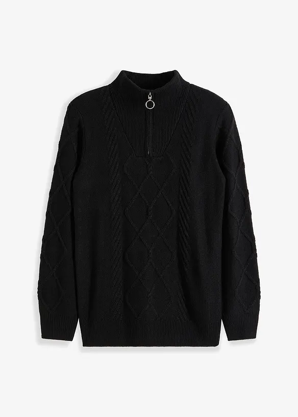 Pull camionneur en maille torsadée, bonprix